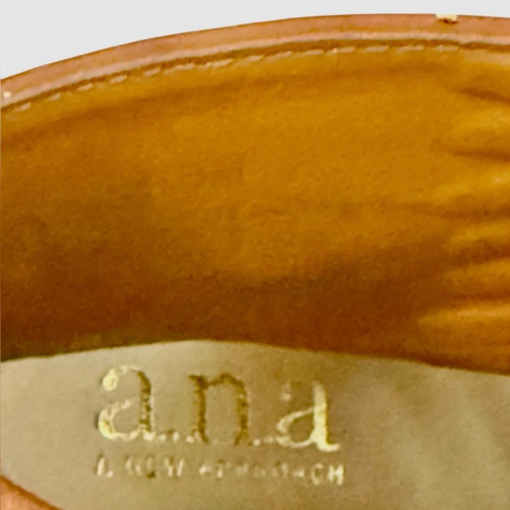 A.N.A. Brown Caged Heeled Sandals Size 7
